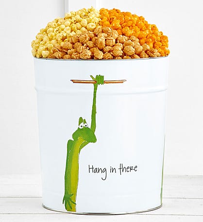 Hang In There 3 1/2 Gallon 3-Flavor Popcorn Tin